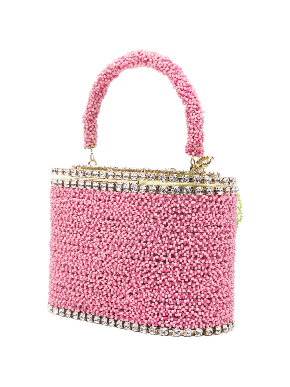  Rosantica Mini Beaded Flower Tote Bag - Pink 