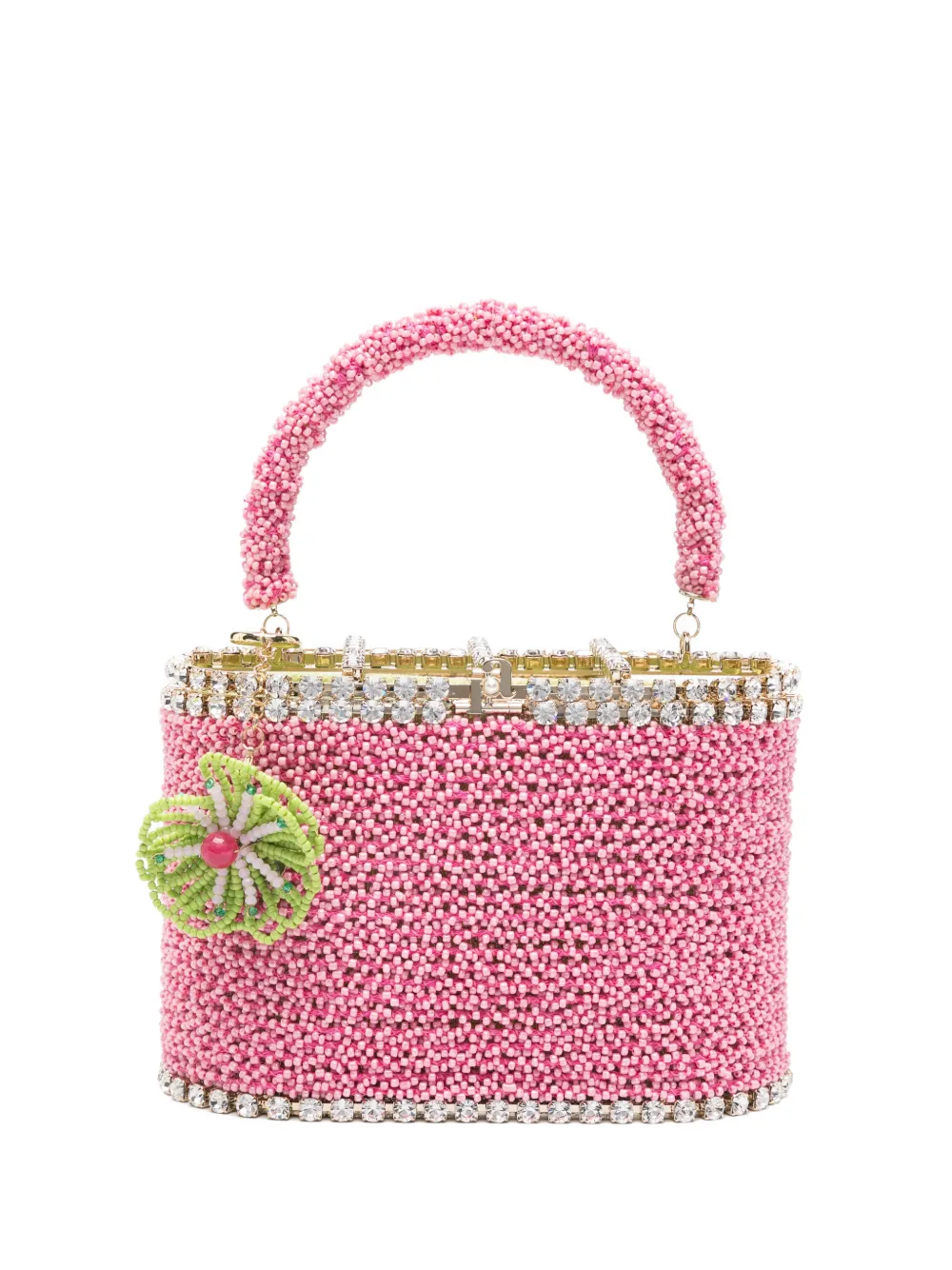 Rosantica mini beaded flower tote bag