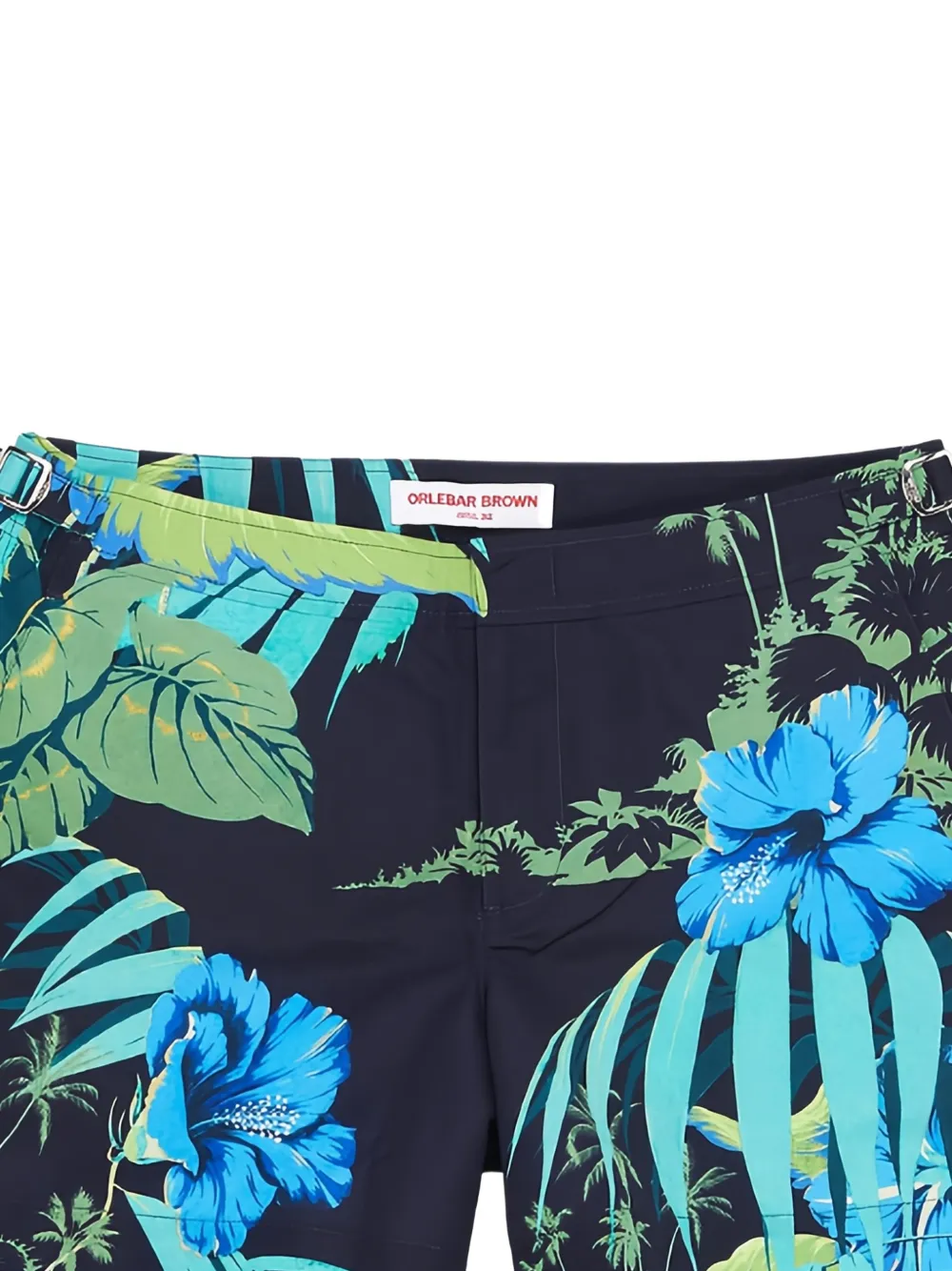 Orlebar Brown Kids Russell Islet zwembroek met bloemen-print Blauw