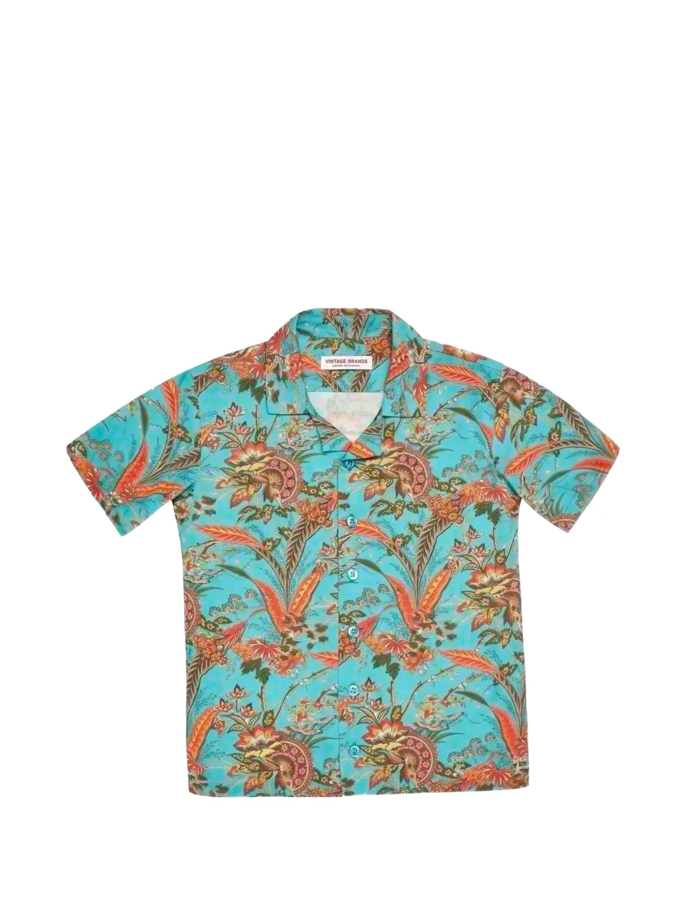 Orlebar Brown Pedro lotus-print shirt Blauw