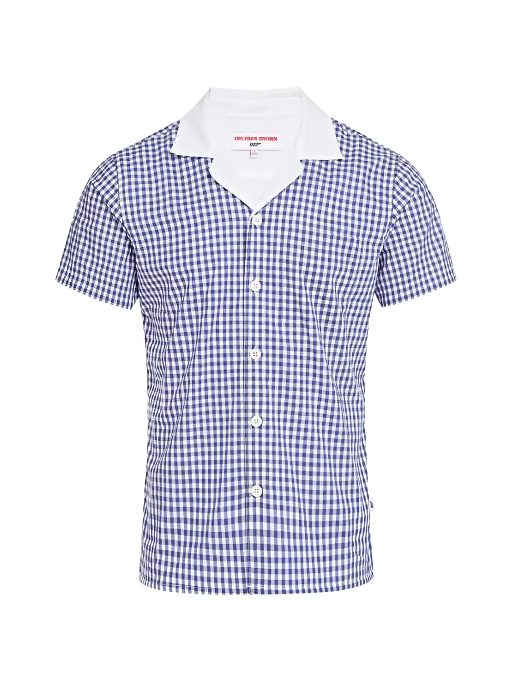 Orlebar Brown Thunderball overhemd met gingham-ruit Blauw