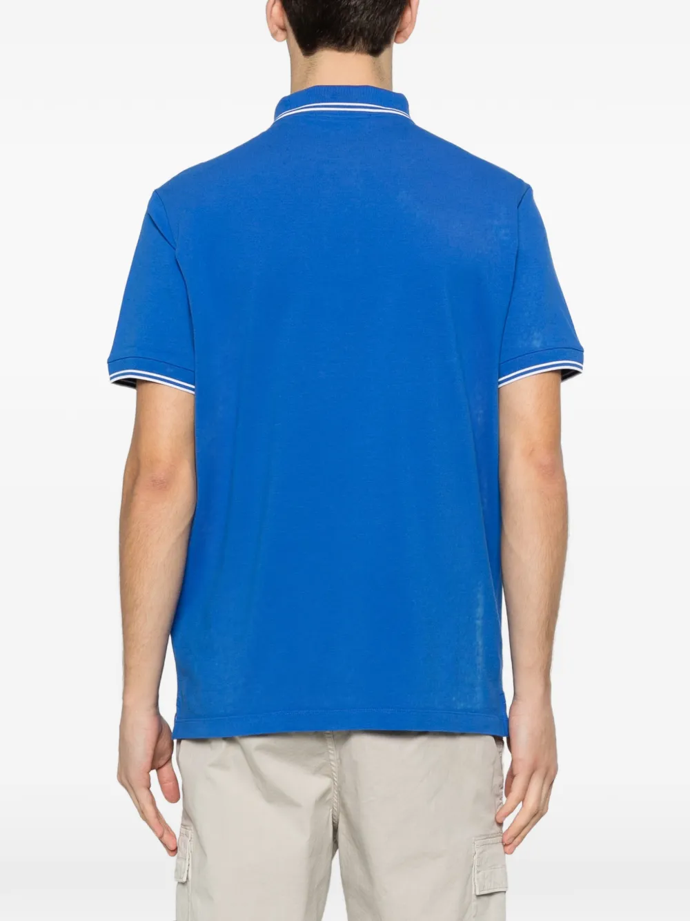 Stone Island Poloshirt met logopatch Blauw