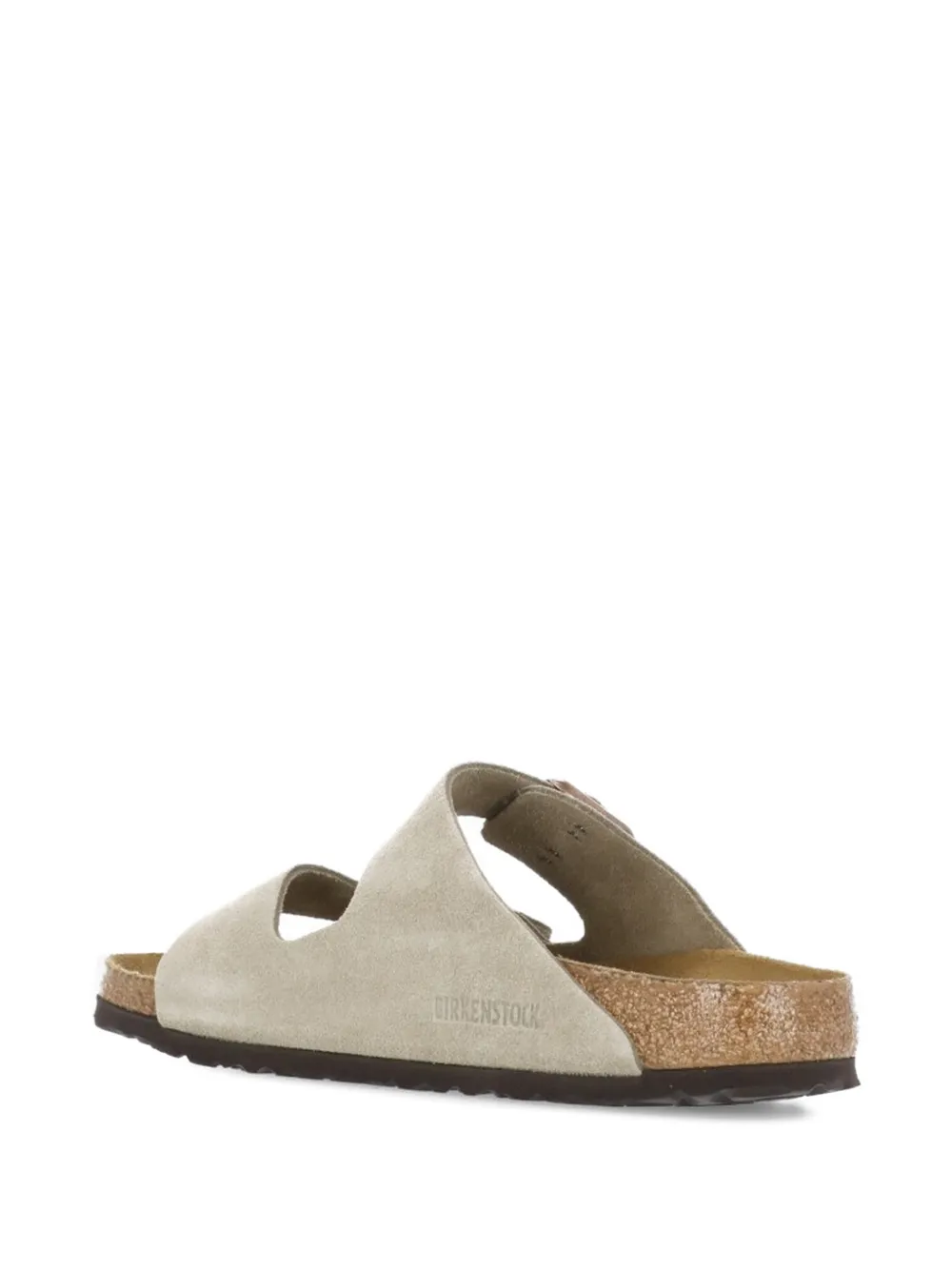 Birkenstock Arizona platte sandalen met gesp Beige