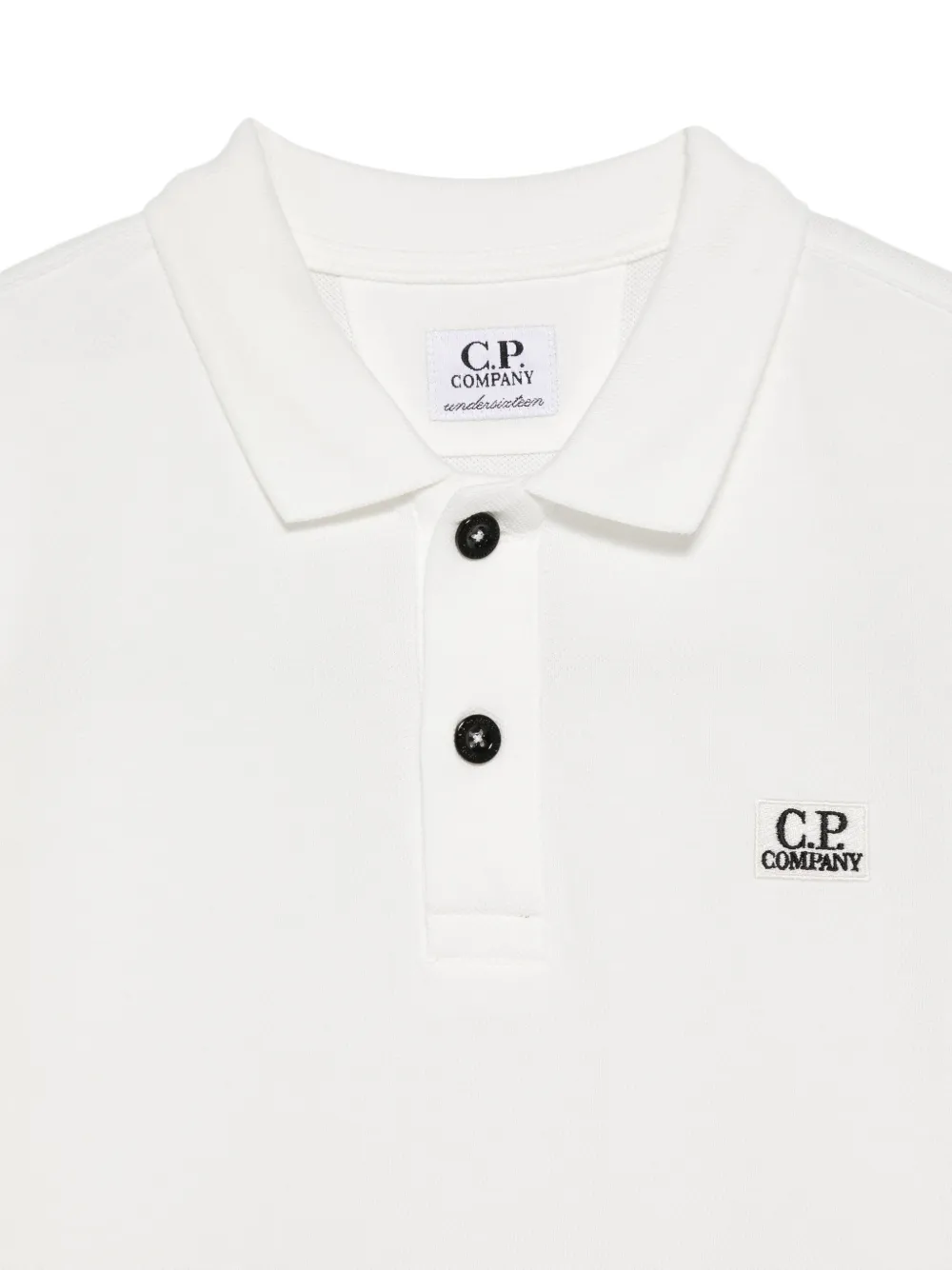  C.p. Company Kids Buttoned Polo Shirt - White 