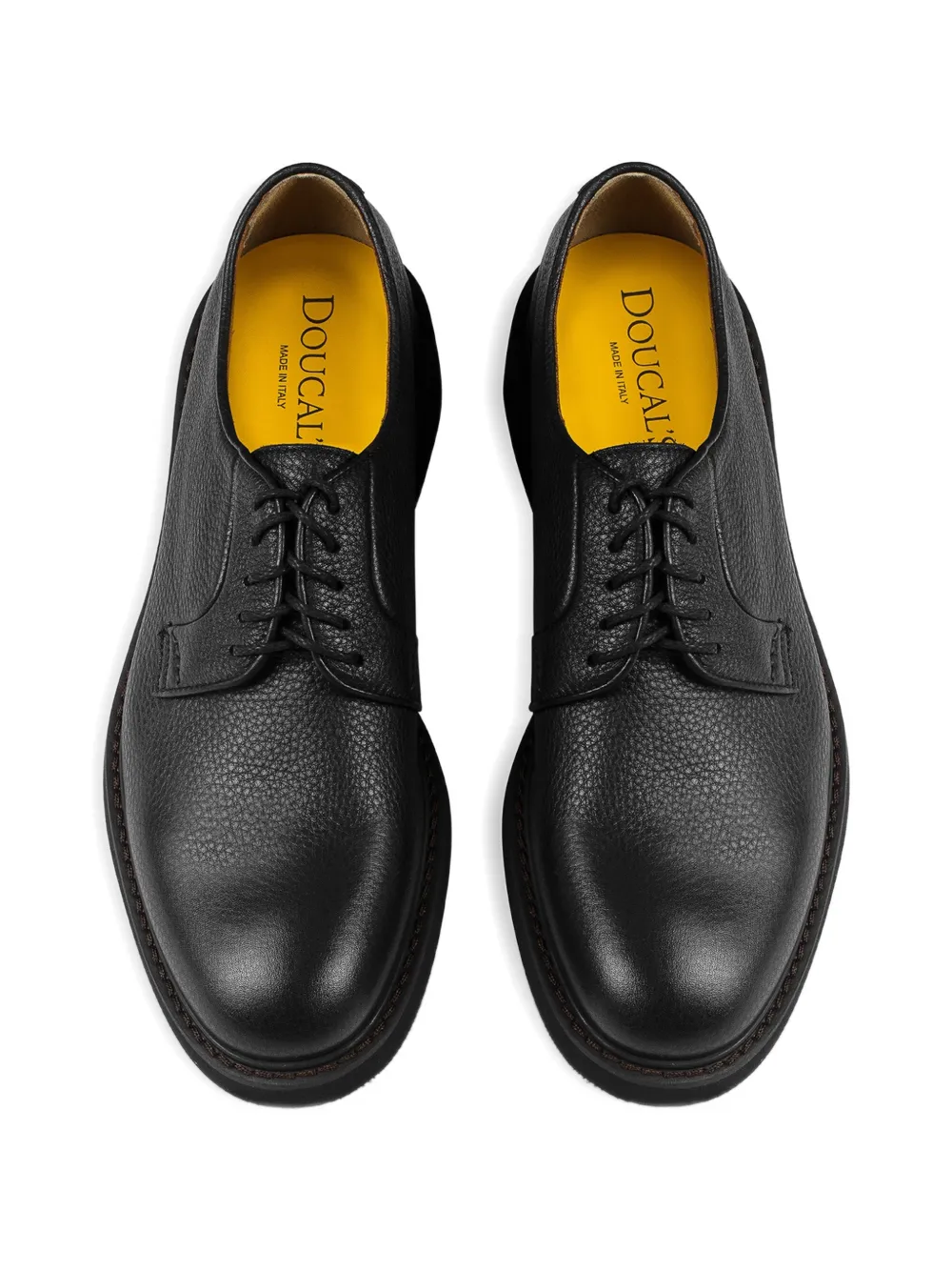 Doucal's leather lace-up shoes Zwart