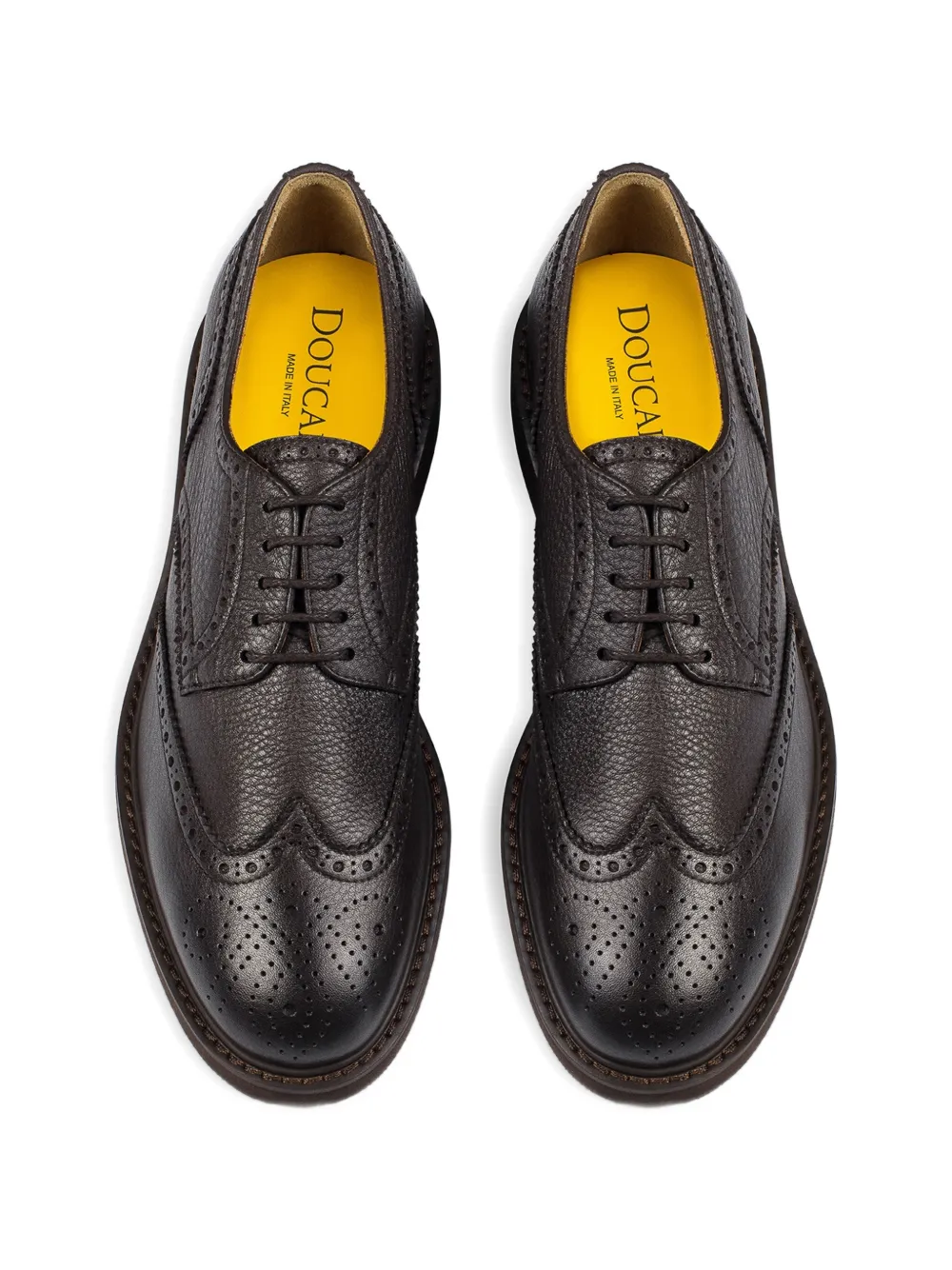 Doucal's Leren Derby veterschoenen Bruin