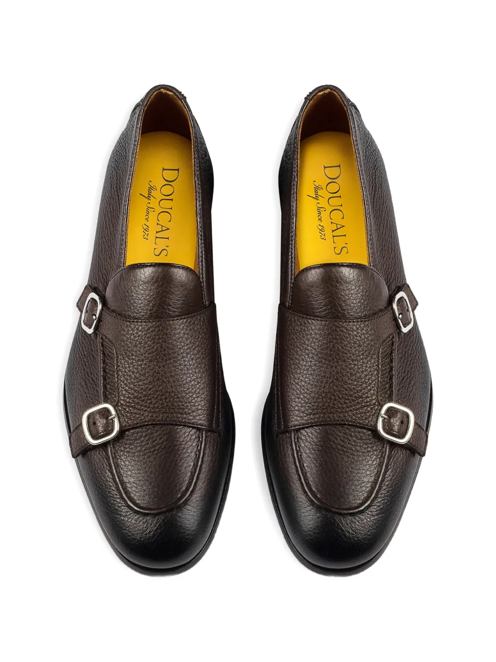 Doucal's double-buckle leather loafers Bruin