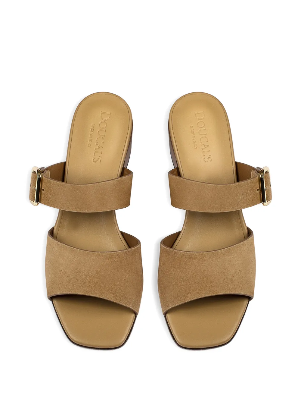 Doucal's Sandalen met dubbele bandjes Beige
