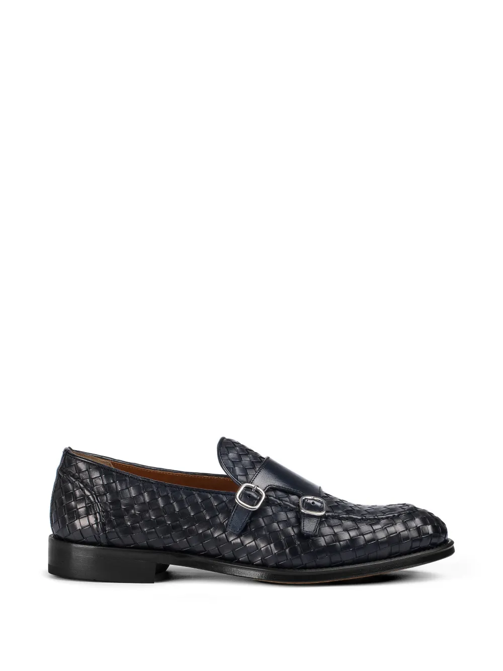 Doucal's woven double-buckle loafer - Blu