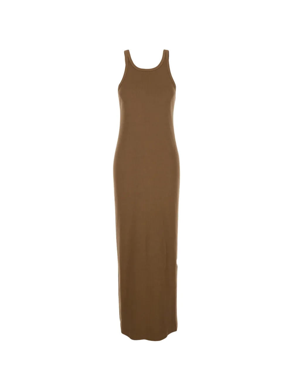 Jucca ribbed sleeveless midi dress - Marrone