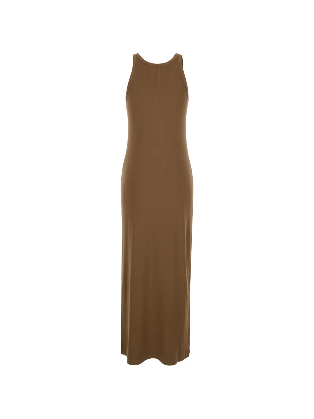  Jucca Ribbed Sleeveless Midi Dress - Brown 