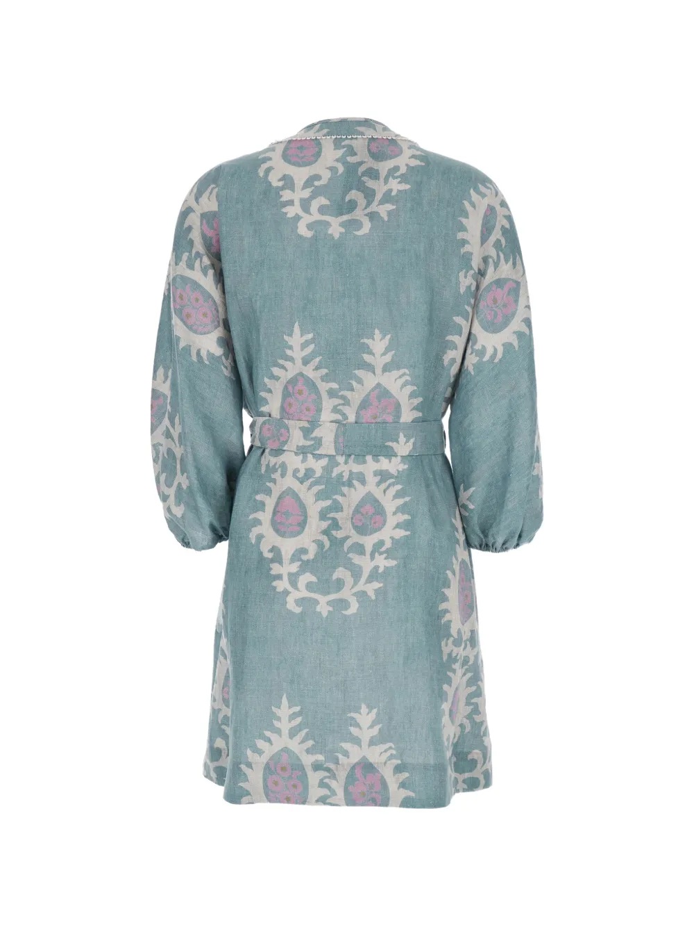  Bazar Deluxe Pattern Tie Dress - Blue 