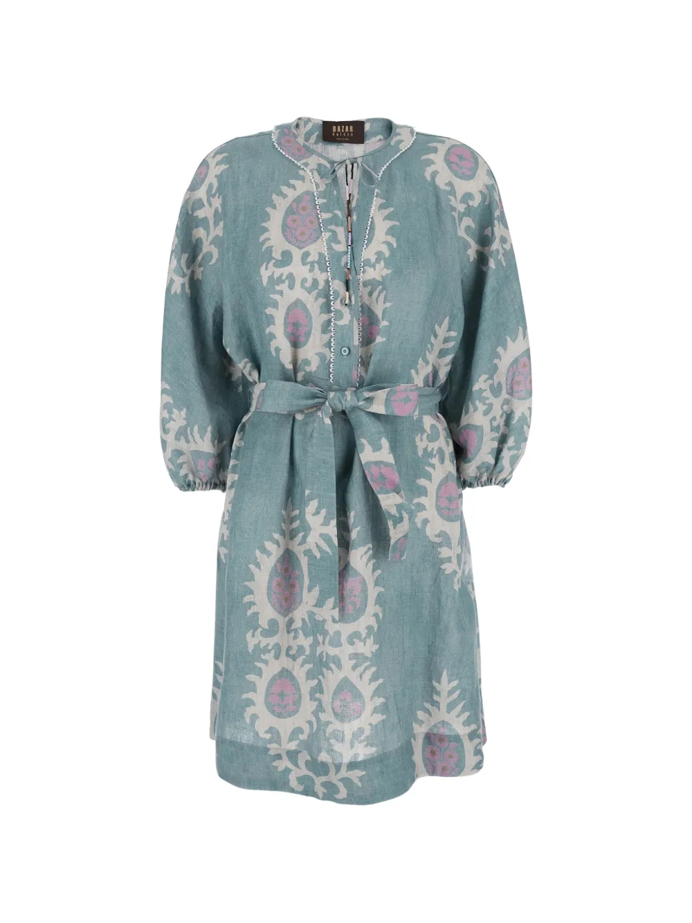 Bazar Deluxe pattern tie dress - Blu