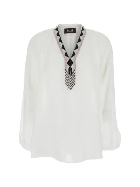 Bazar Deluxe beaded V-neck blouse