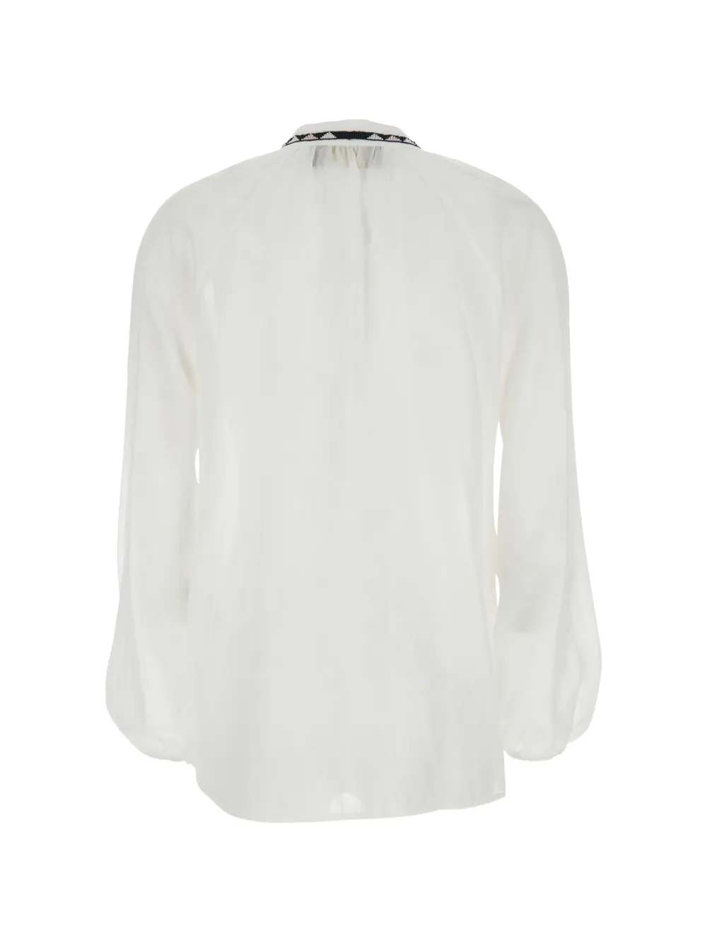  Bazar Deluxe Beaded V-neck Blouse - White 