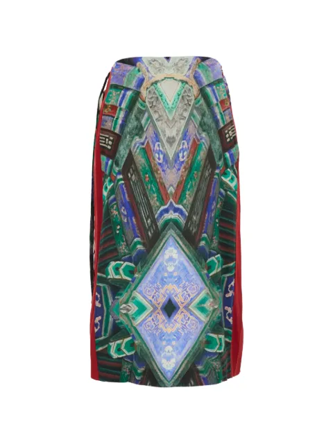 HUI MILANO Tiziano printed midi skirt