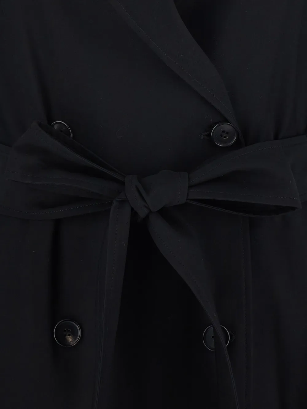  Jucca Buttoned Belted Coat - Black 