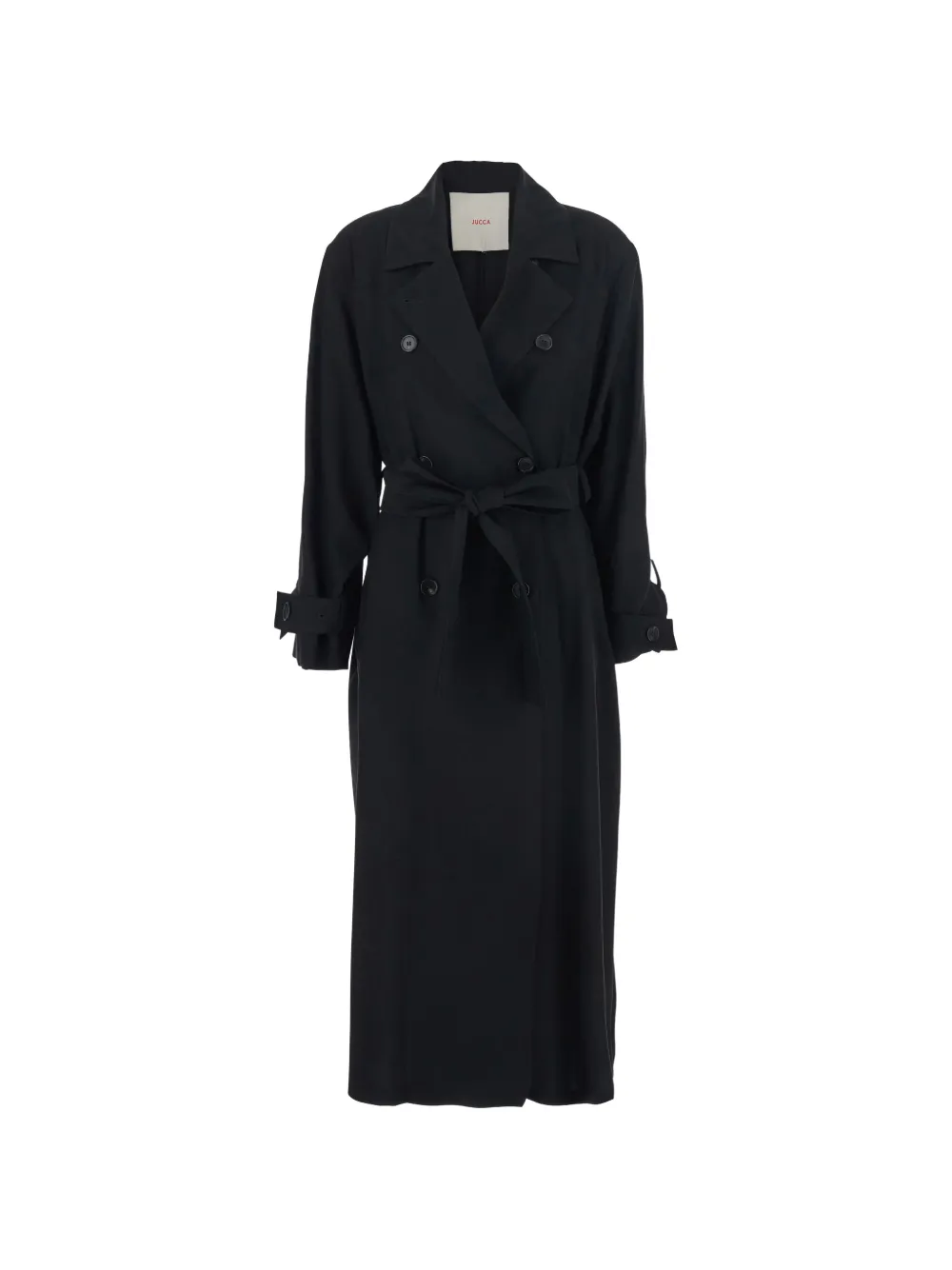 Jucca buttoned belted coat - Nero