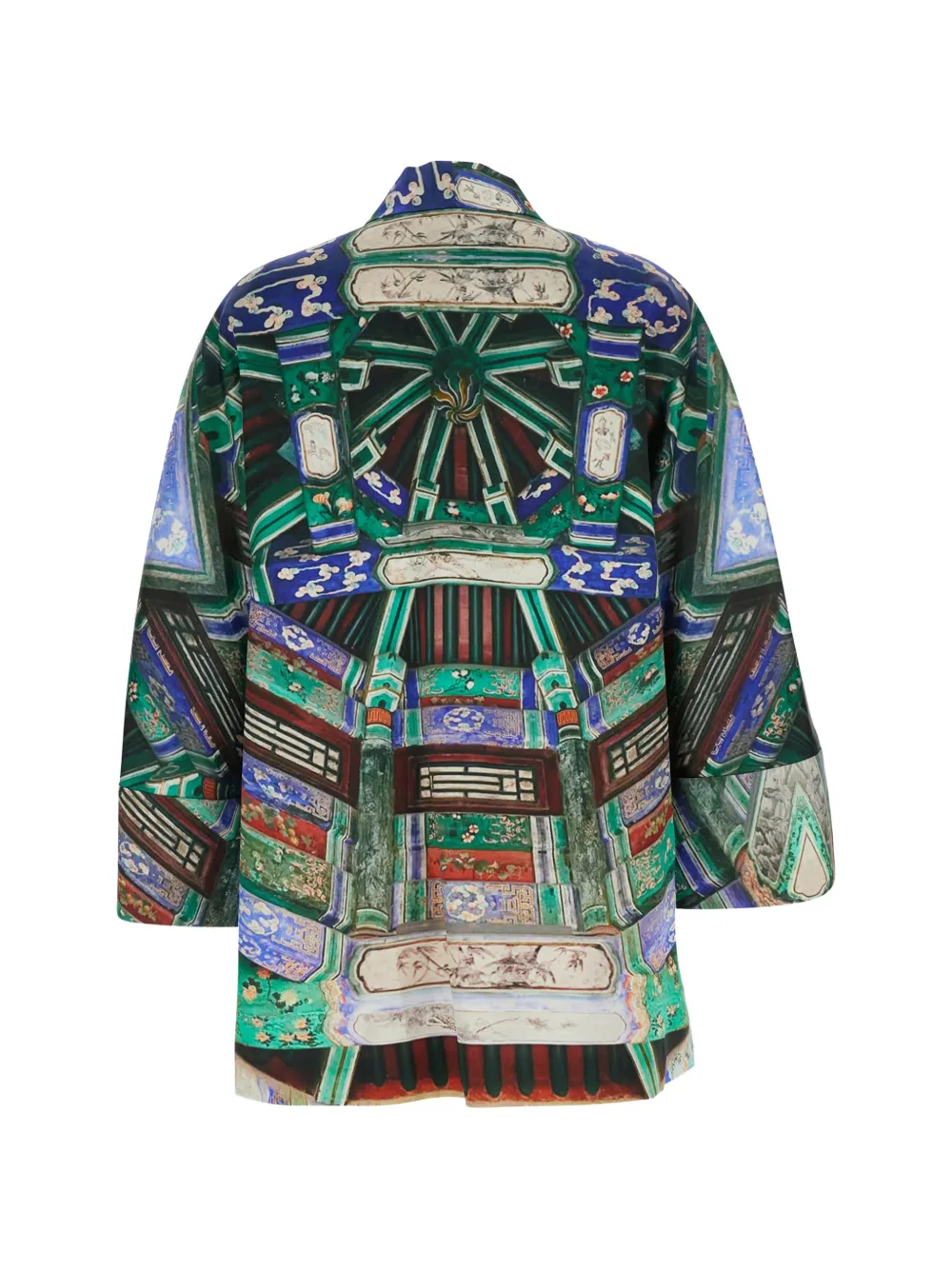  Hui Milano Kimono Con Estampado Pappagallo - Verde 