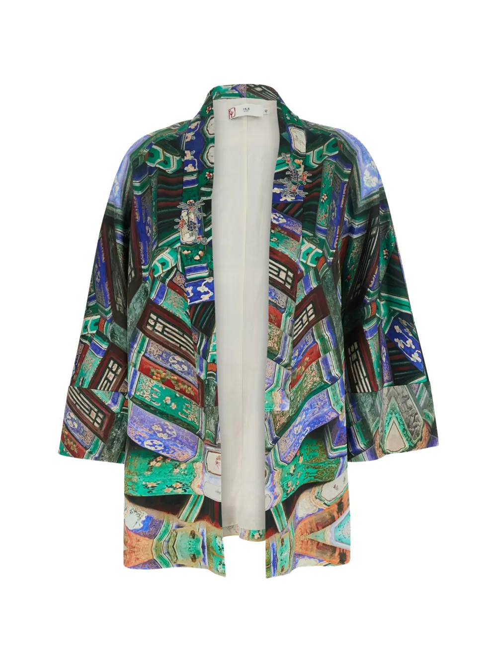 HUI MILANO Pappagallo printed kimono - Verde