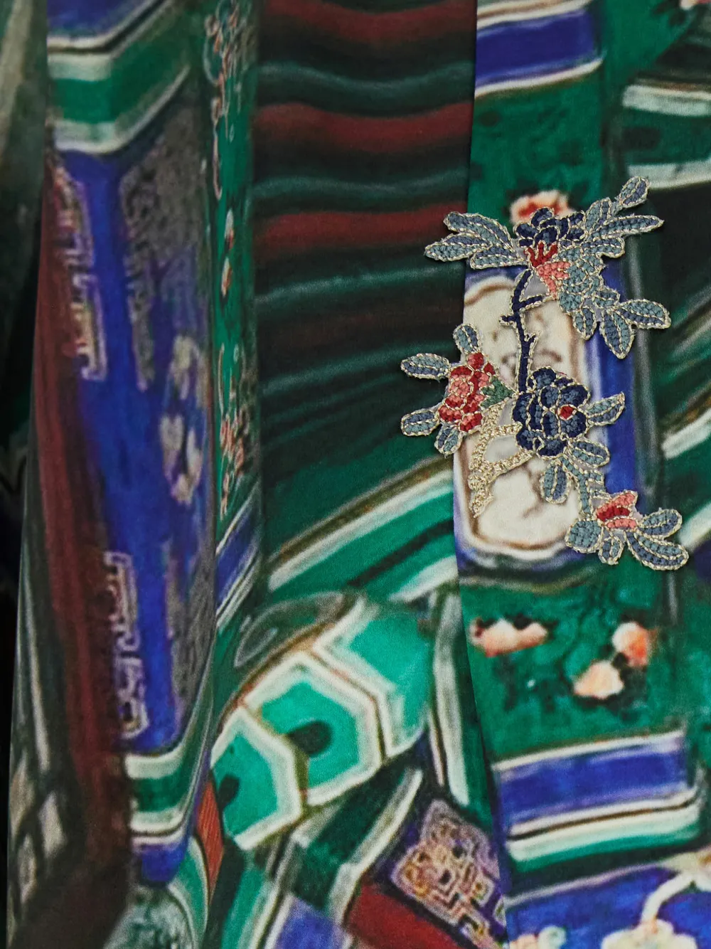  Hui Milano Kimono Con Estampado Pappagallo - Verde 