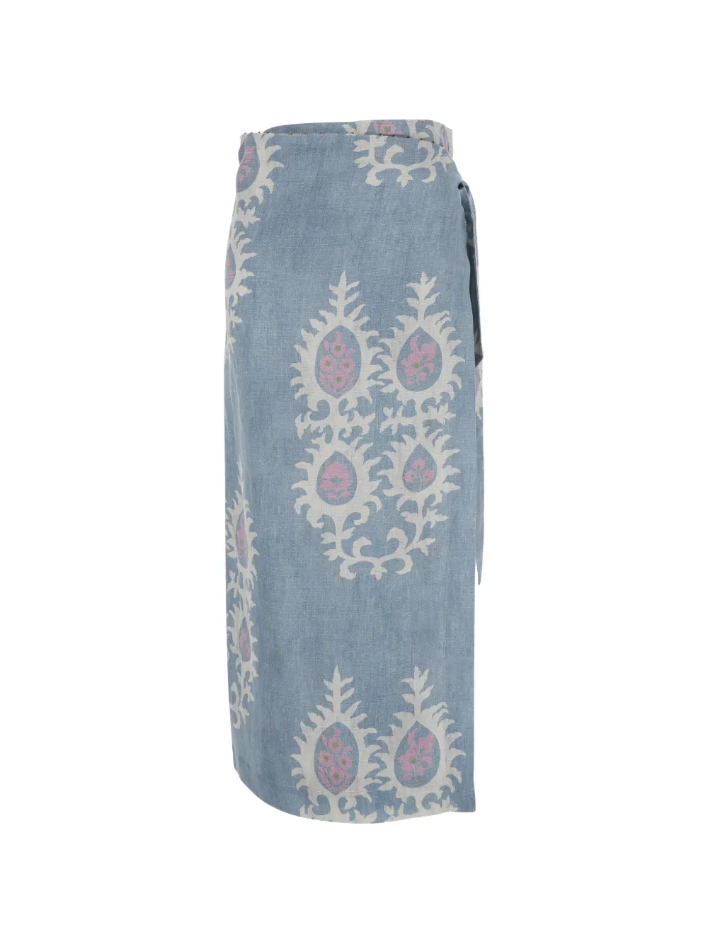 Bazar Deluxe floral print tie skirt - Blu
