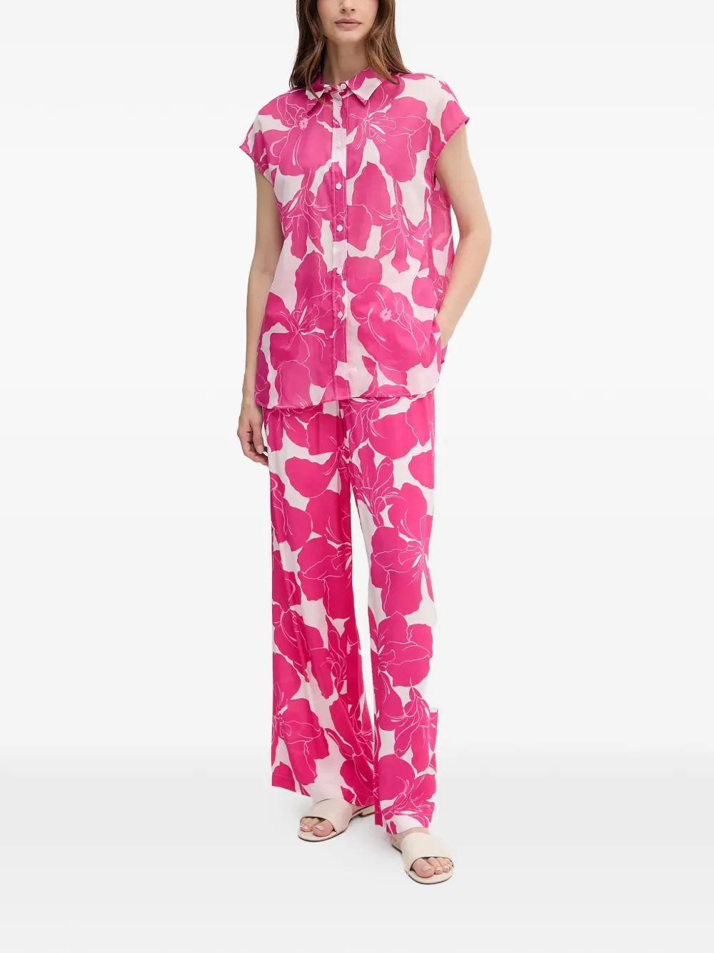 Marc Aurel Floral Trousers - Pink 