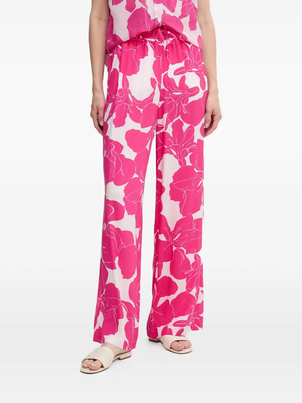 Marc Aurel floral trousers - Rosa