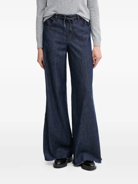 OUI drawstring-fastening flared jeans
