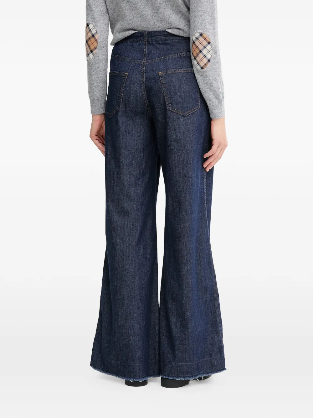  Oui Drawstring-fastening Flared Jeans - Blue 