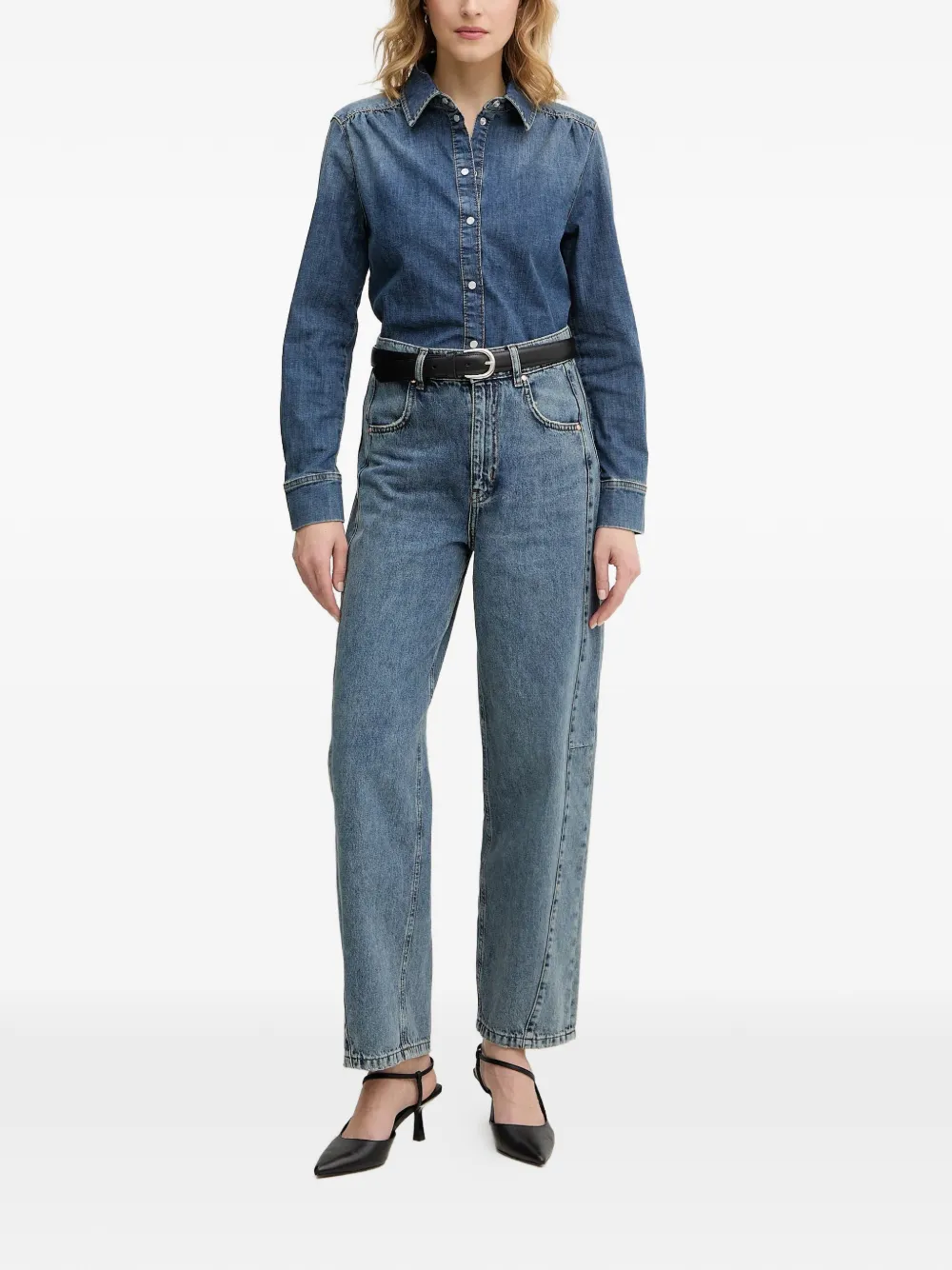  Oui Seamed Jeans - Blue 
