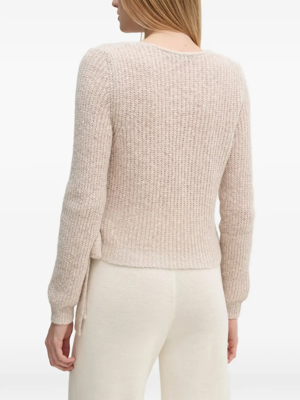  Oui Wrap Tie Cardigan - Neutrals 
