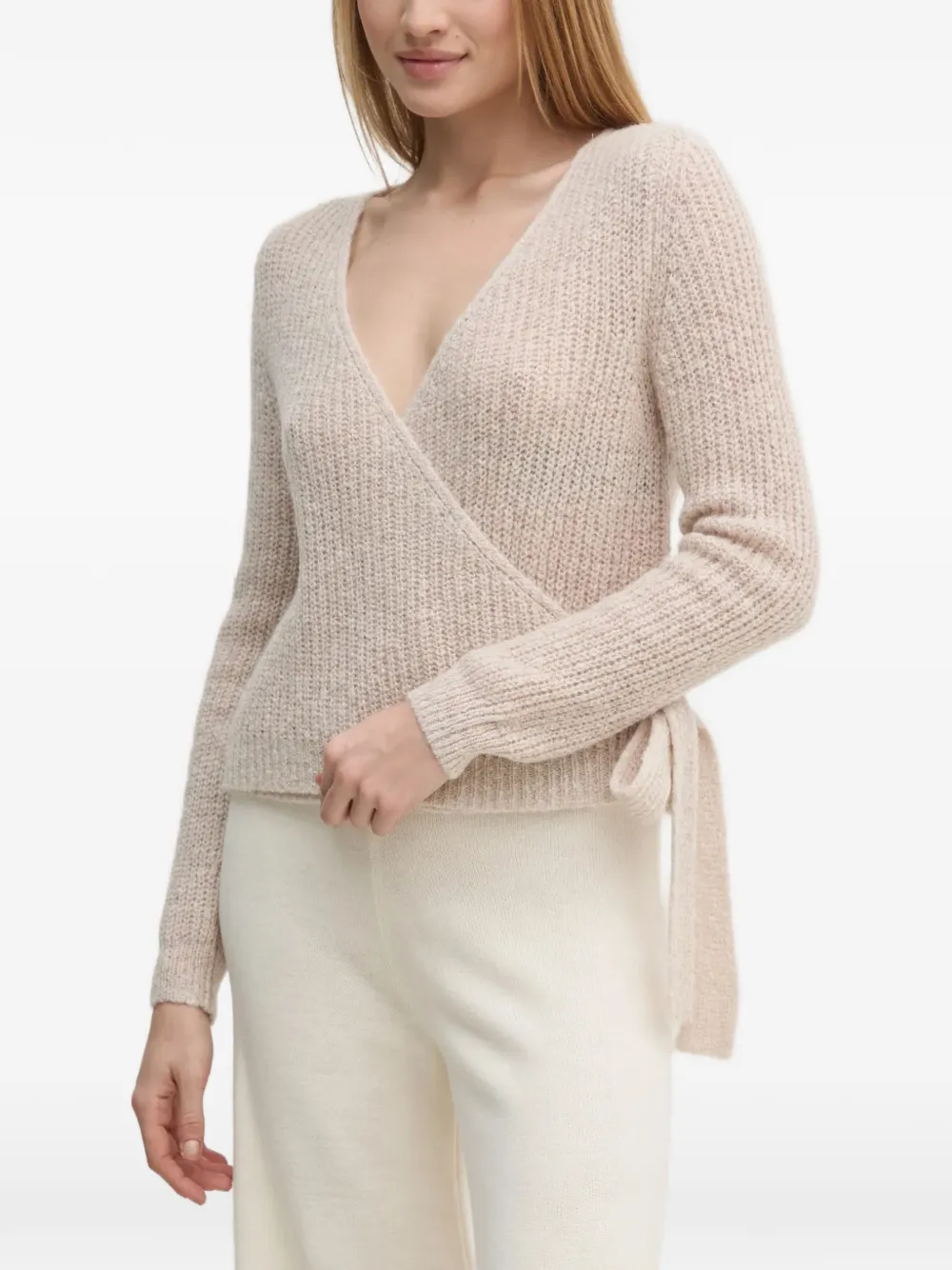 OUI wrap tie cardigan - Toni neutri