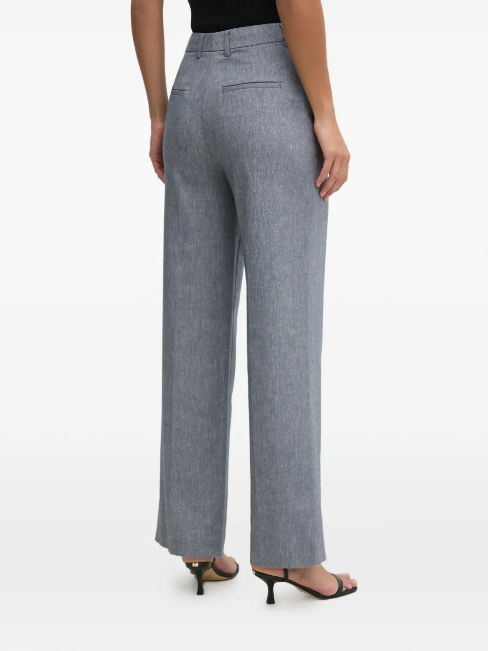  Oui Wide-leg Trousers - Blue 