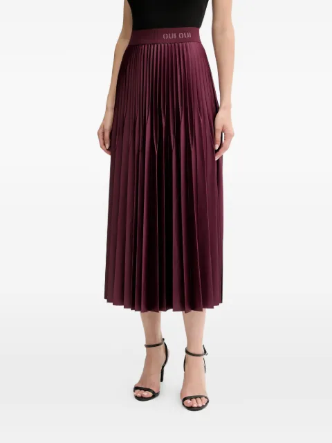 OUI pleated midi skirt