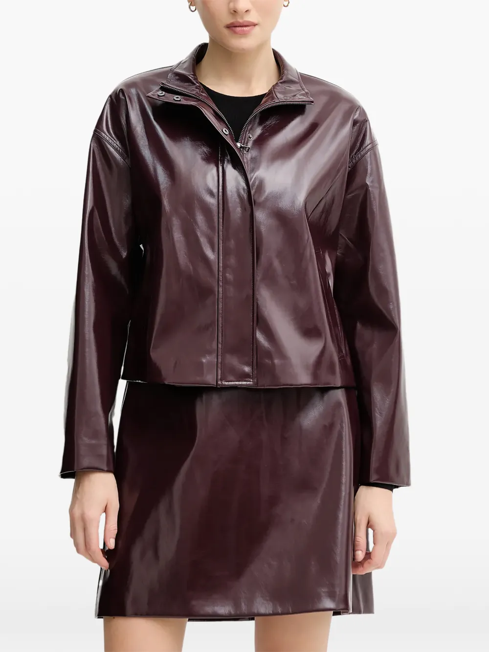 Marc Aurel A-line mini skirt - Marrone