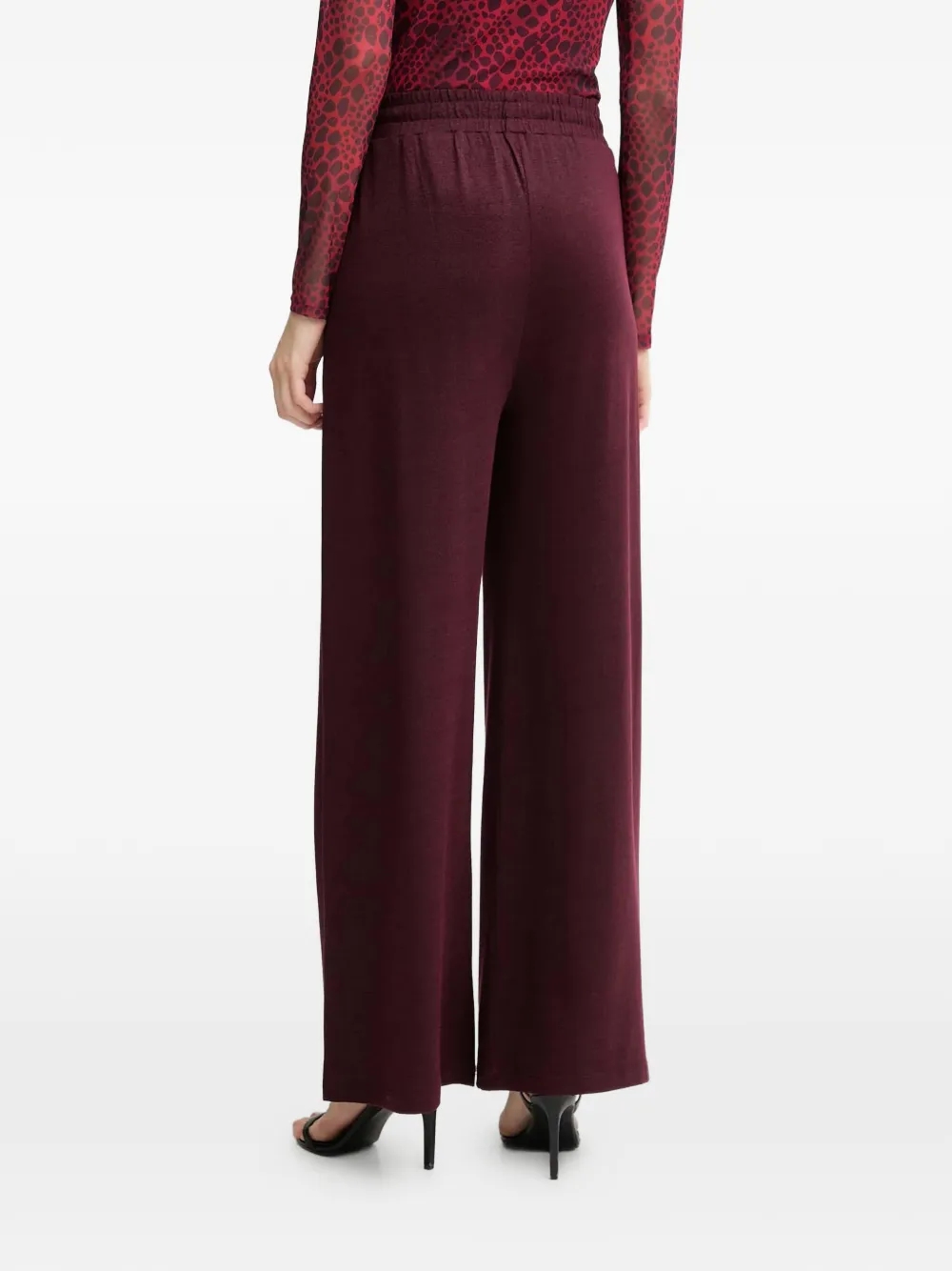  Marc Aurel Elasticated Wide Leg Trousers - Red 