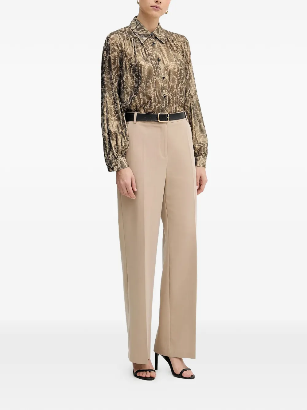  Marc Aurel Snake-print Shirt - Neutrals 