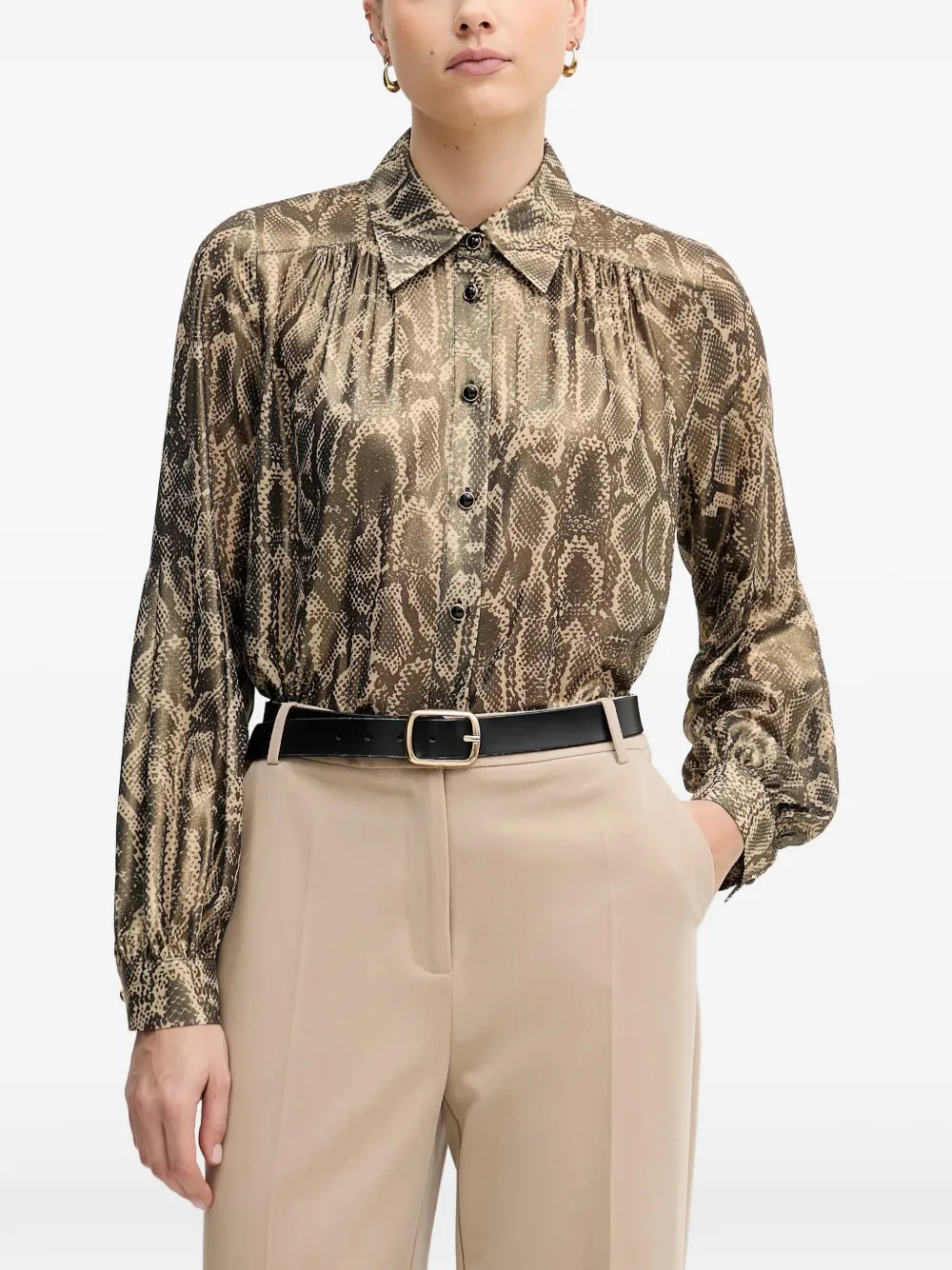 Marc Aurel snake-print shirt - Toni neutri
