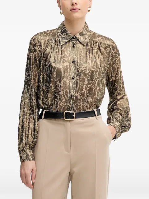 Marc Aurel snake-print shirt