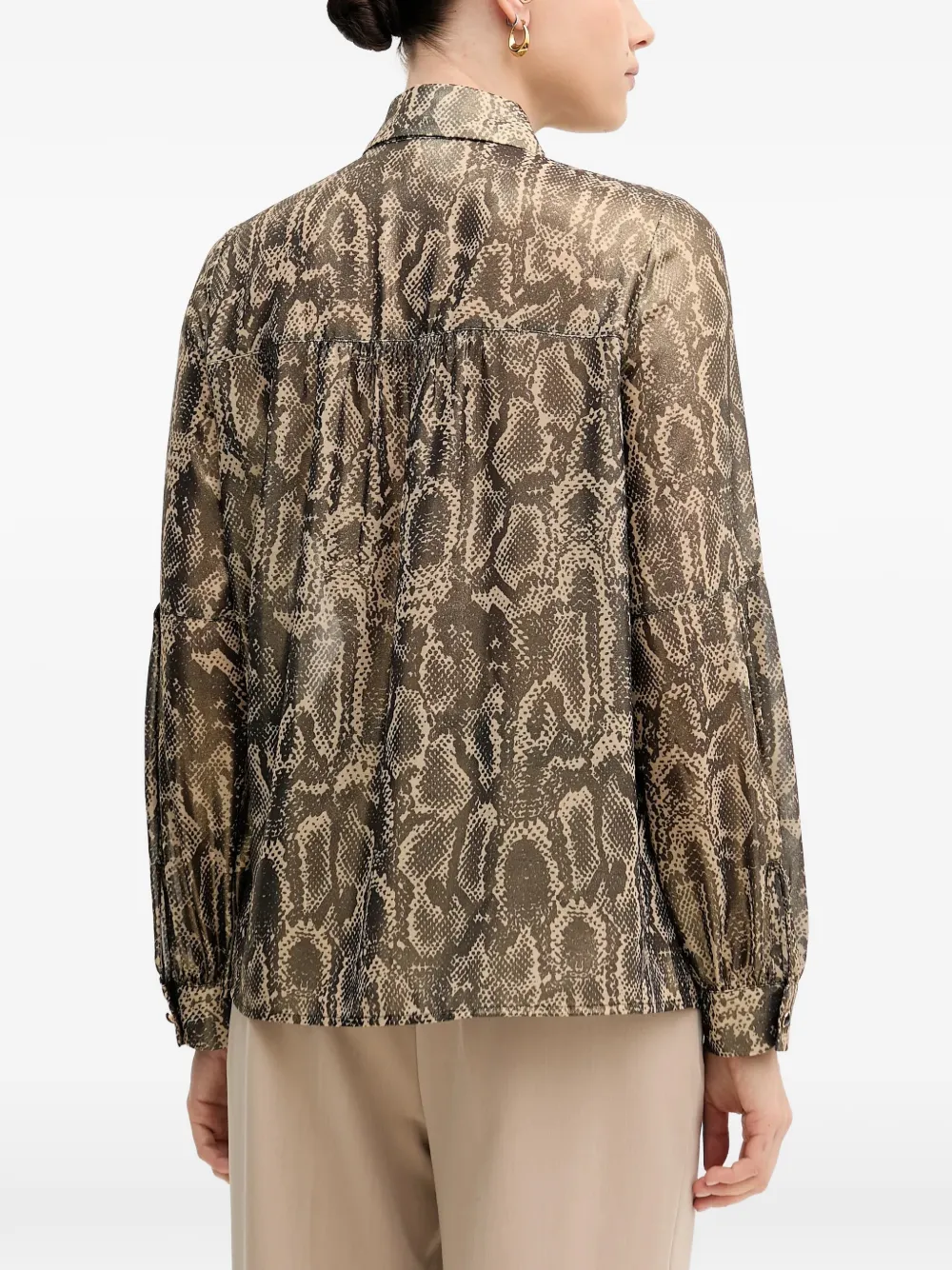  Marc Aurel Snake-print Shirt - Neutrals 