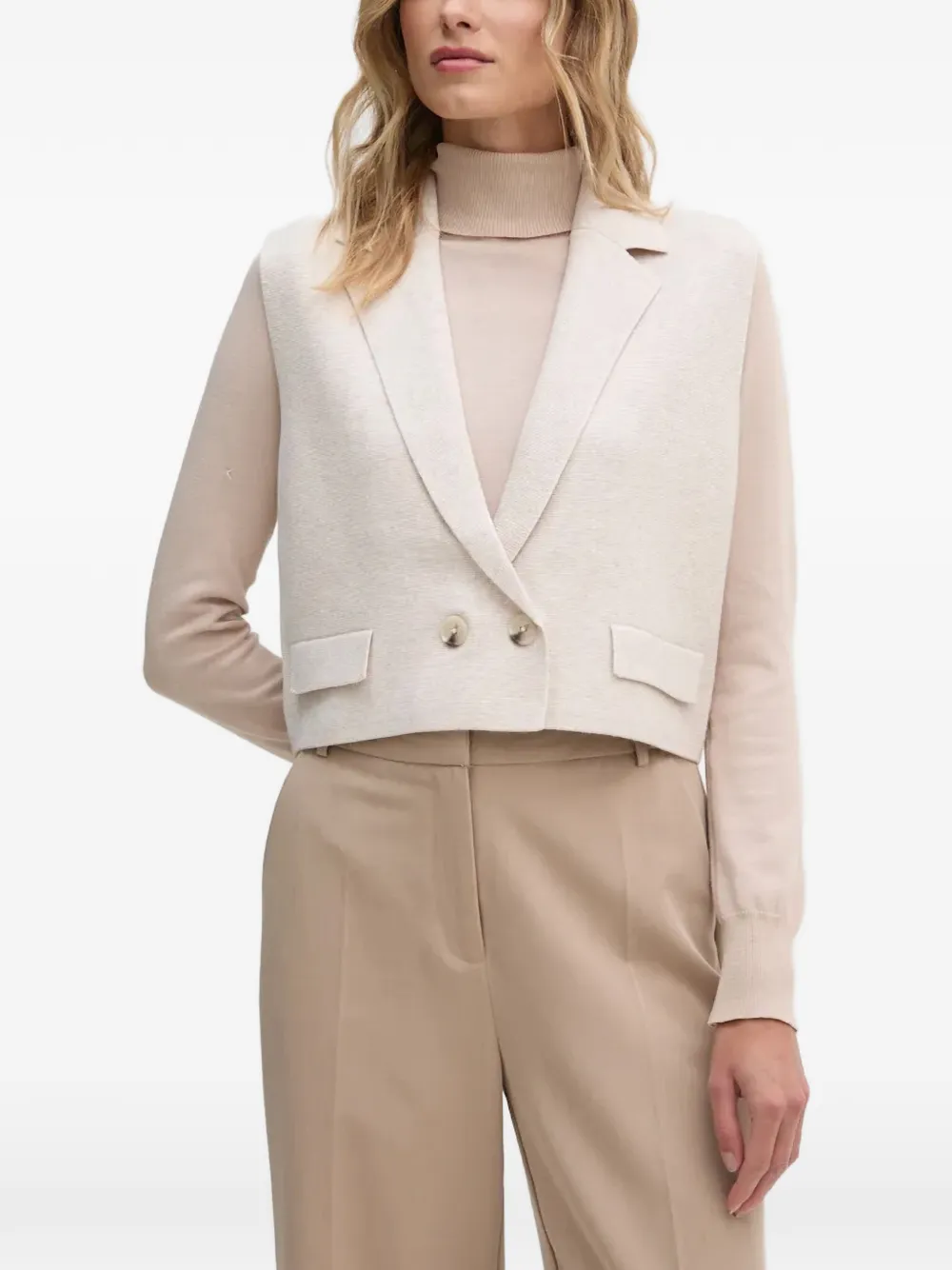 OUI double-breasted cropped jacket