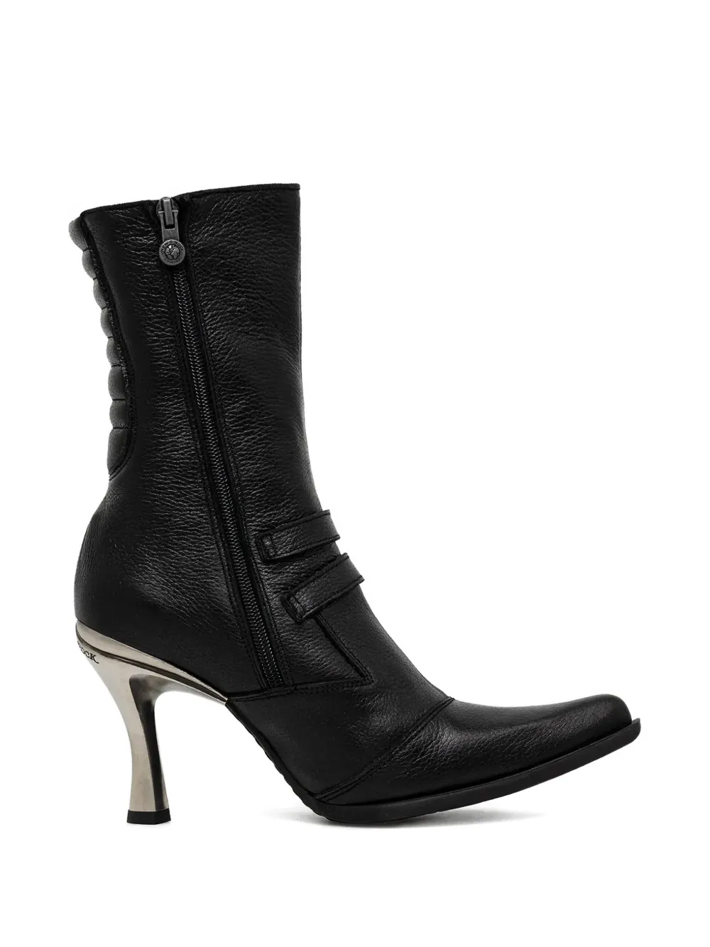 New Rock Buckle-detail Boots In Black