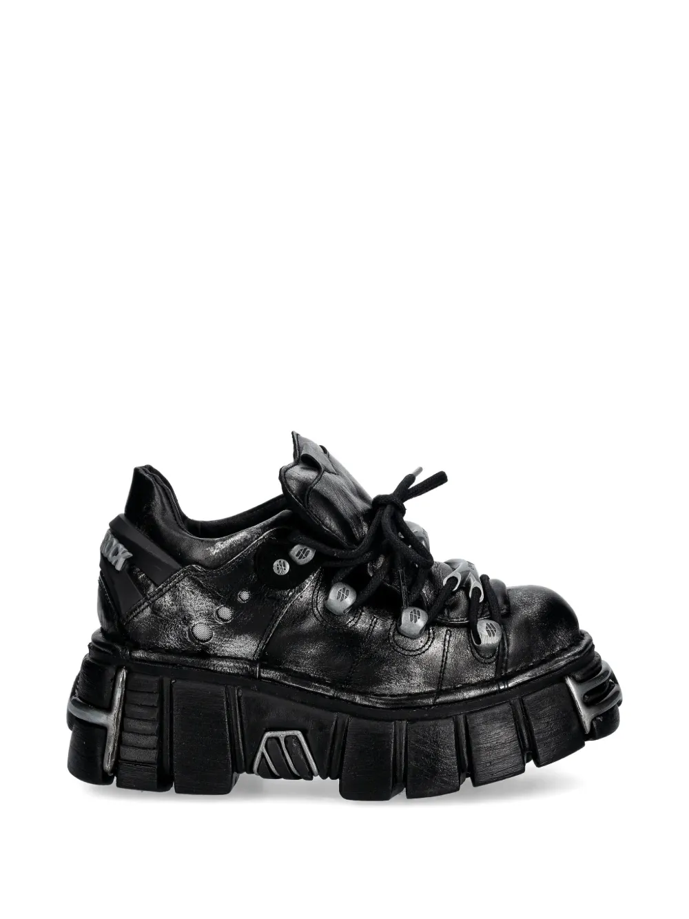 NEW ROCK platform lace-up sneakers - Nero