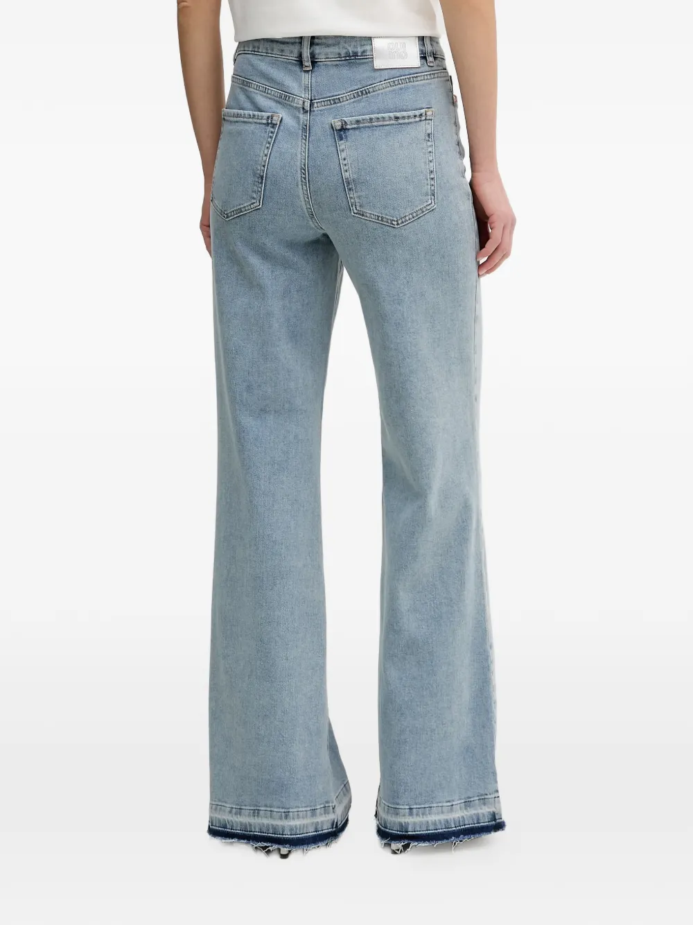  Oui Vaqueros Anchos Con Flecos - Azul 