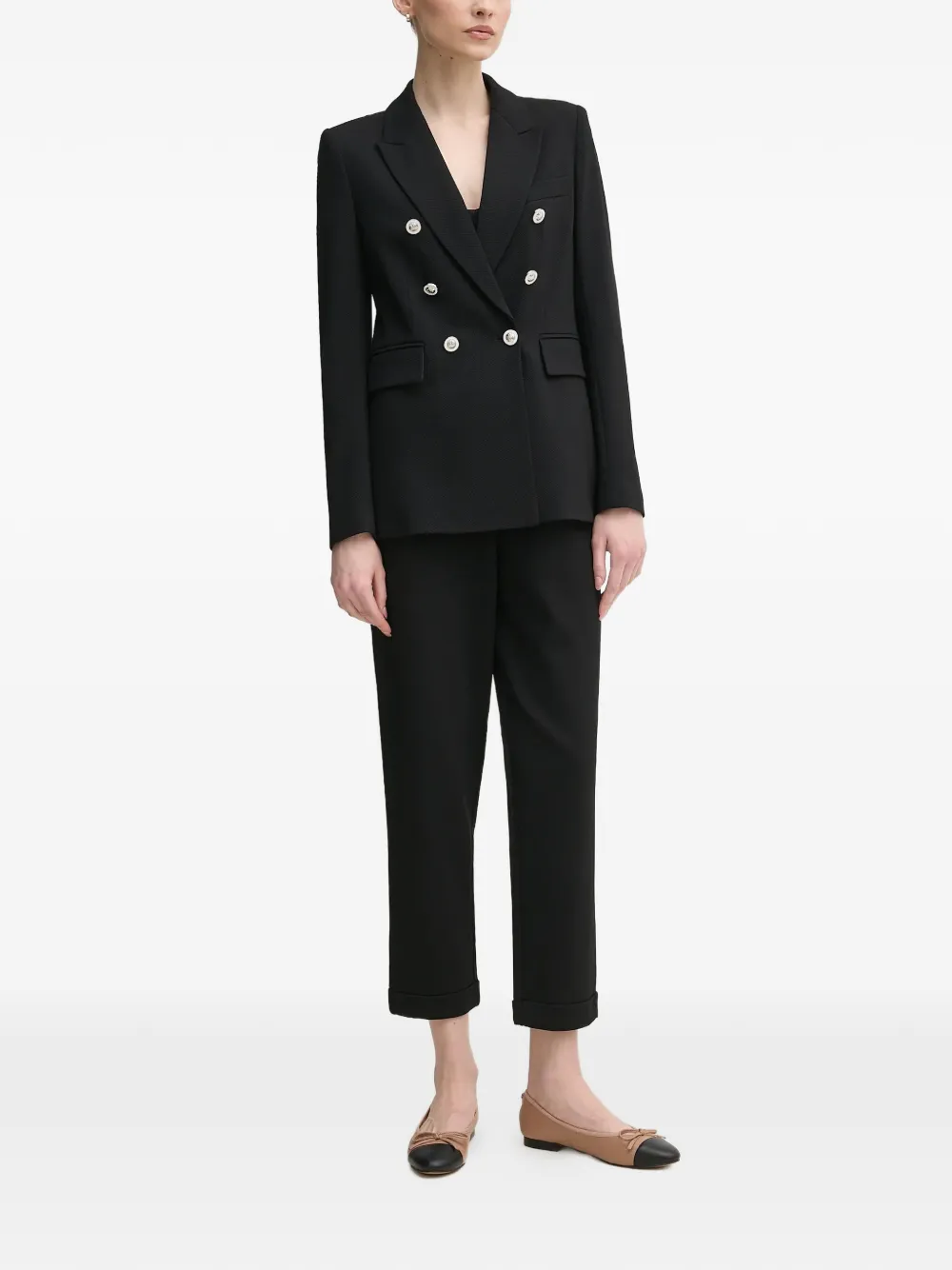  Marc Aurel High-waist Cropped Trousers - Black 
