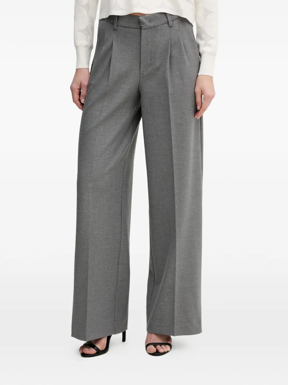 Oui Plissierte Hose - Grau