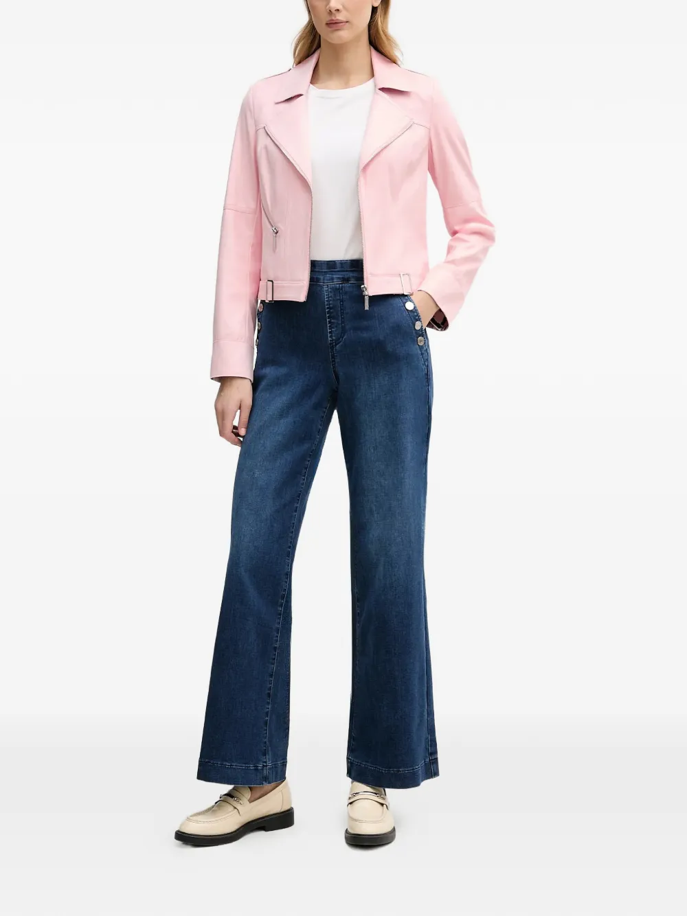 Joseph Ribkoff Bikerjack met rits Roze