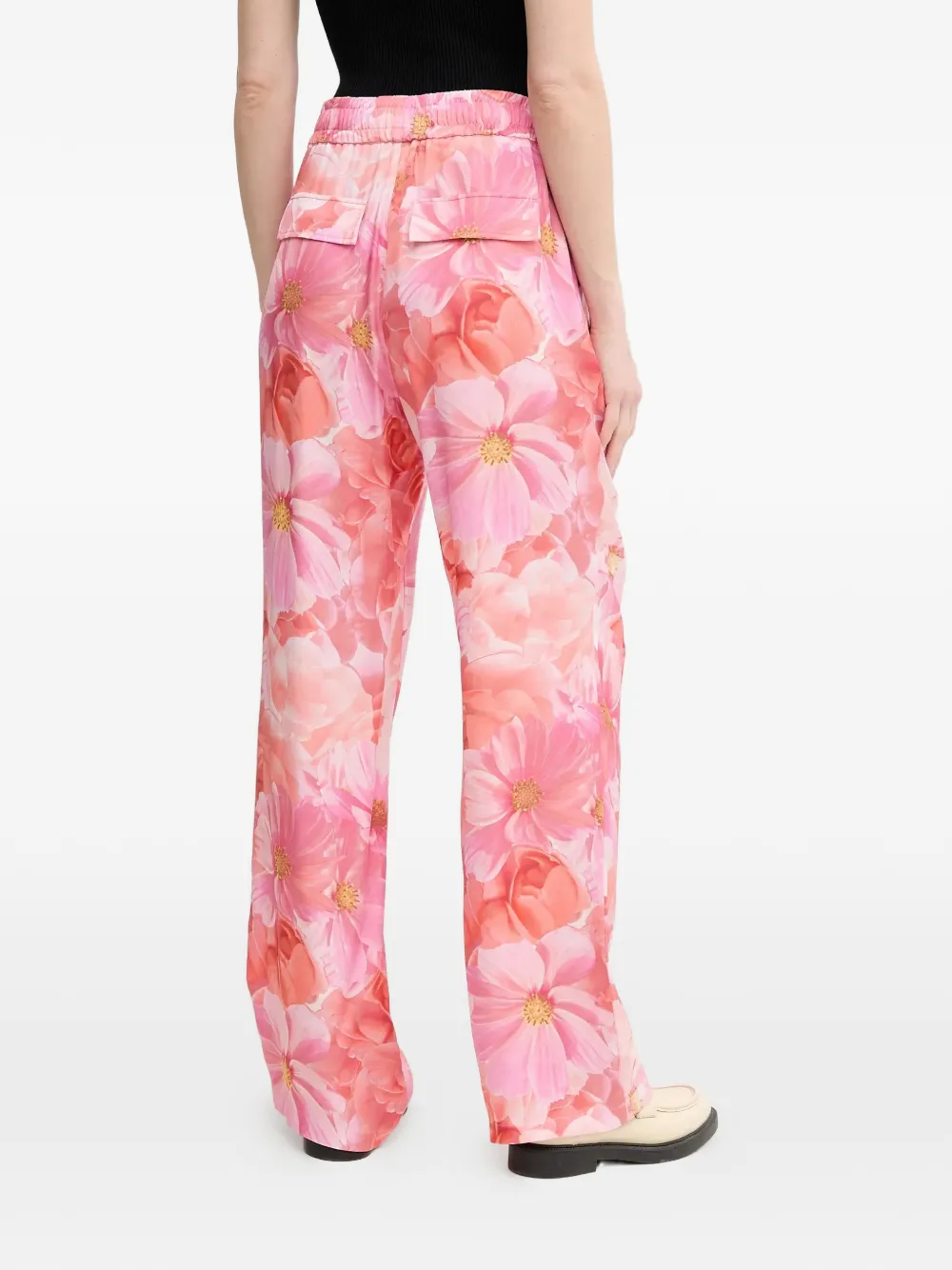 Marc Aurel Broek met bloemenprint Roze