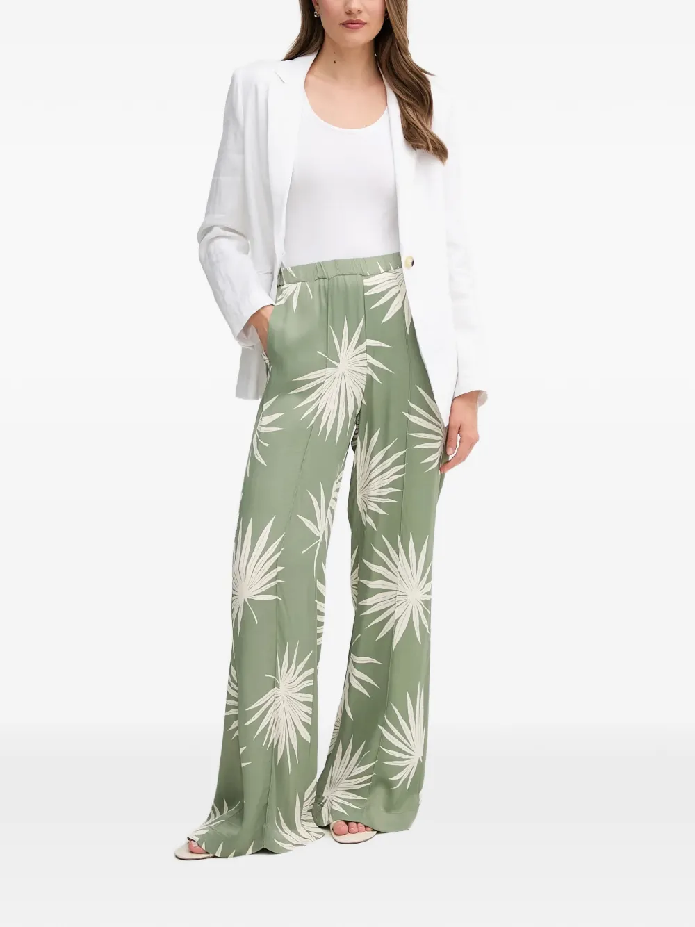  Oui Button-up Blazer - White 